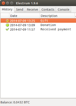 Electrum — Linux